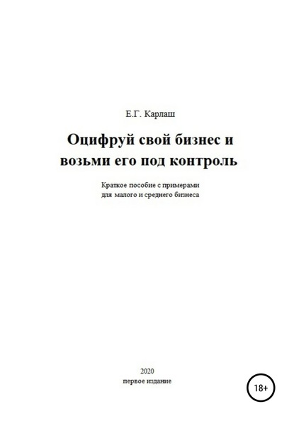 Оцифруй свой бизнес и возьми его под контроль - Екатерина Генриховна Карлаш