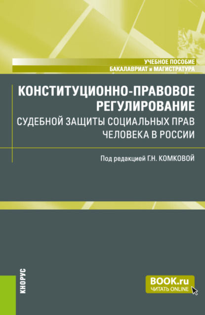 Конституционно-правовое регулирование судебной защиты социальных прав человека в России. (Бакалавриат, Магистратура, Специалитет). Учебное пособие. — Галина Николаевна Комкова