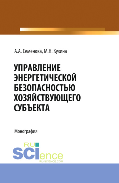 Управление энергетической безопасностью хозяйствующего субъекта. (Бакалавриат, Магистратура). Учебно-методическое пособие. - Маргарита Николаевна Кузина