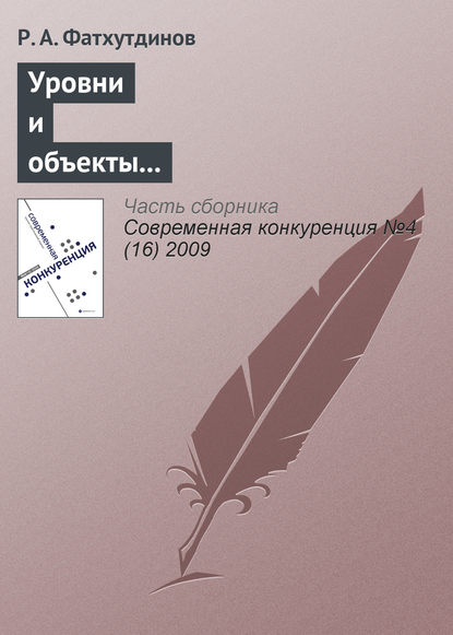 Уровни и объекты конкурентоспособности (тема 2) - Р. А. Фатхутдинов