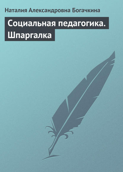 Социальная педагогика. Шпаргалка - Наталия Александровна Богачкина