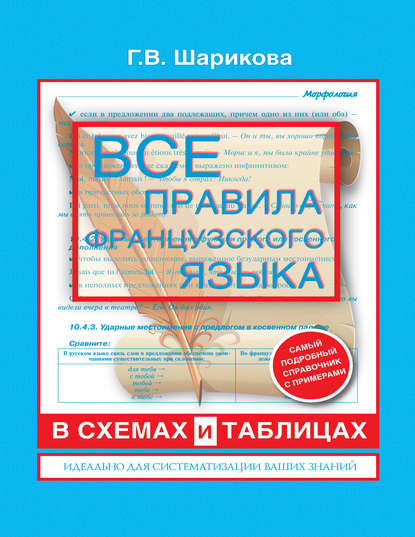 Все правила французского языка в схемах и таблицах: справочник по грамматике — Г. В. Шарикова