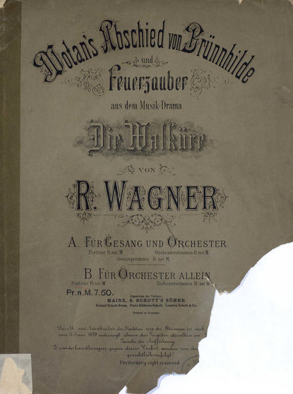 Wotan's Abschied von Brunnhilde u. Feuerzauber aus dem Musik-Drama Die Walkure v. R. Wagner - Рихард Вагнер