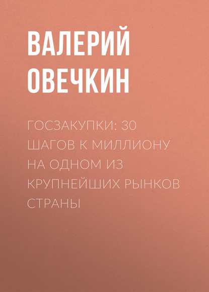 Госзакупки: 30 шагов к миллиону на одном из крупнейших рынков страны - Валерий Овечкин