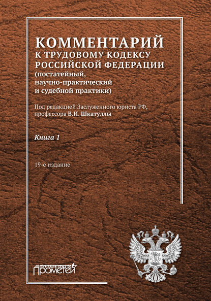 Комментарий к Трудовому кодексу Российской Федерации (постатейный, научно-практический и судебной практики). Книга 1 - Владимир Иванович Шкатулла